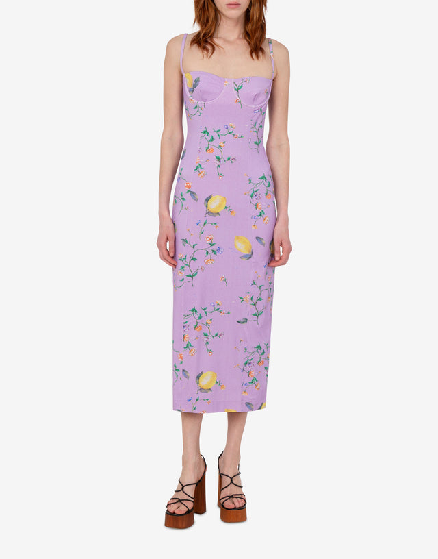 印花功能性针织连衣裙 Light purple Moschino Jeans 1
