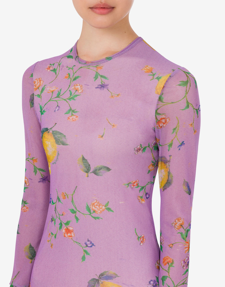 Vestido de red estampado Lila Moschino Jeans 3