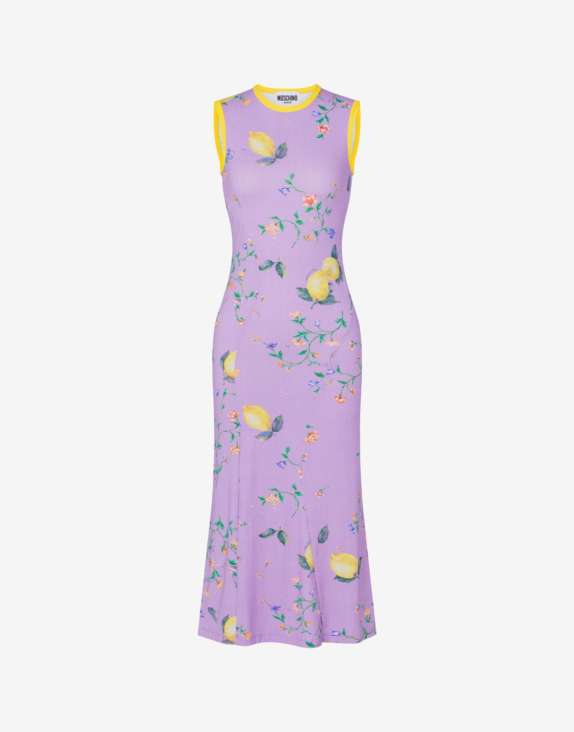 Moschino Jeans - Printed technical jersey dress - Purple - 44 Moschino Jeans - Printed technical jersey dress - Purple - 44