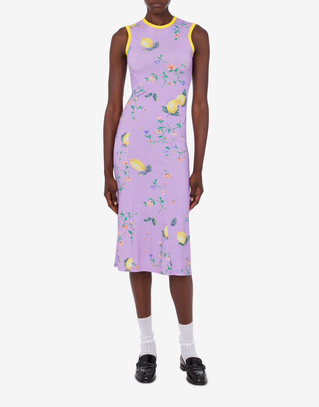 moschino ladies dress Moschino Ladies Fuschia Teddy Buttons Cotton Viscose Satin Dress, Brand Size 42 (US Size 8), Women's