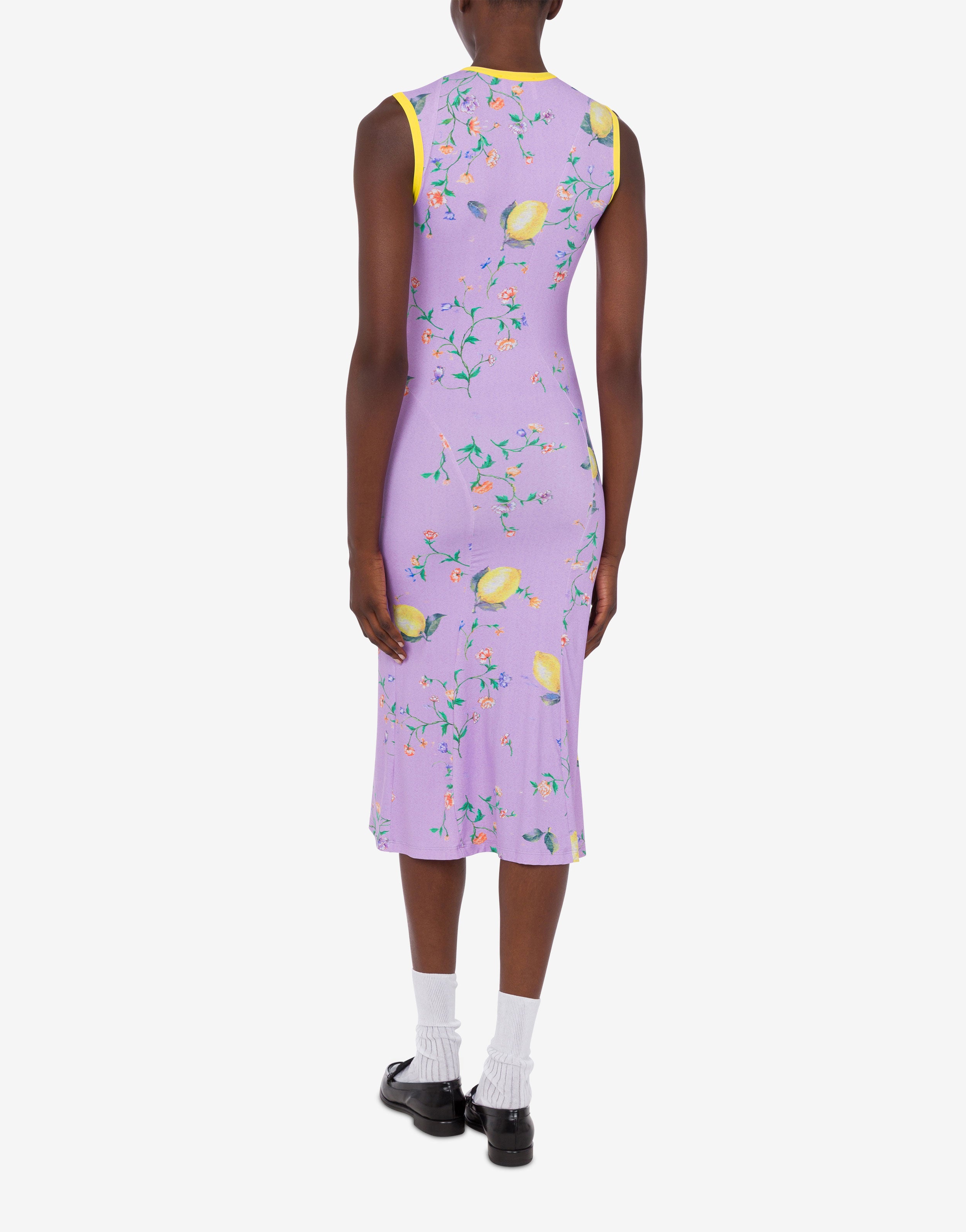 Printed technical jersey dress Moschino Jeans | Moschino