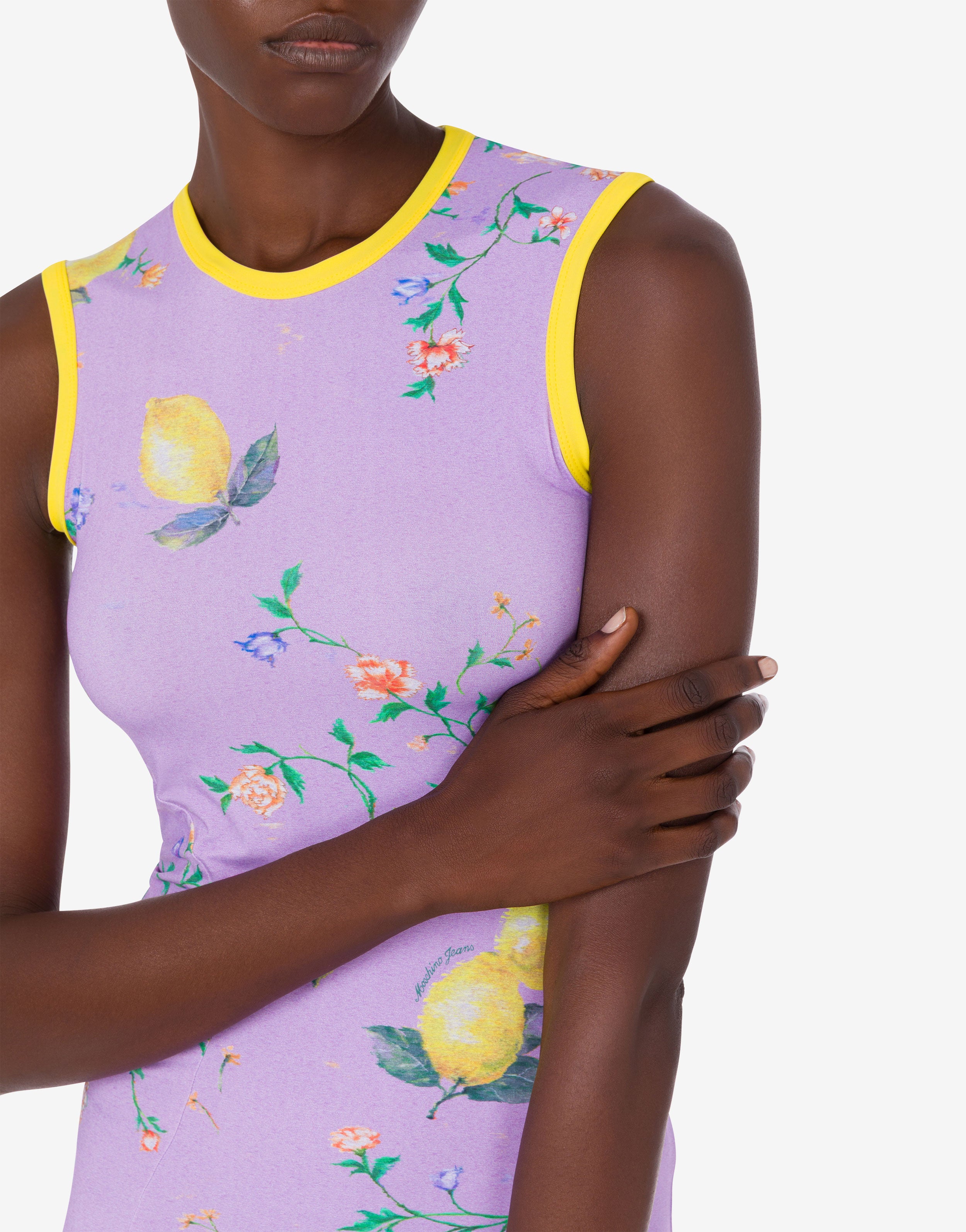 Printed technical jersey dress Moschino Jeans | Moschino