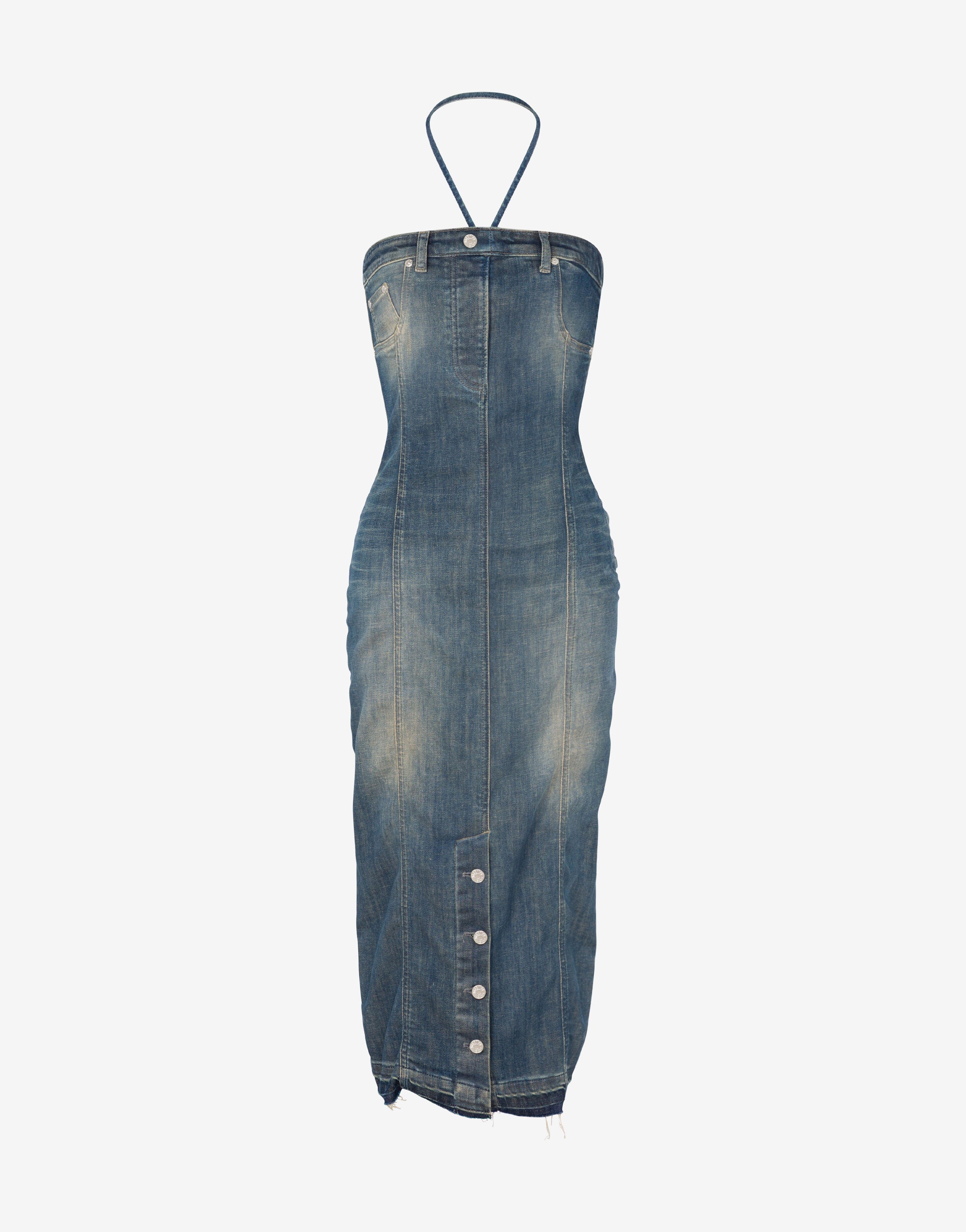 MOSCHINO JEANS フード付き デニム ブルゾン Moschino logo-embroidered Denim Jacket | Blue | FARFETCH