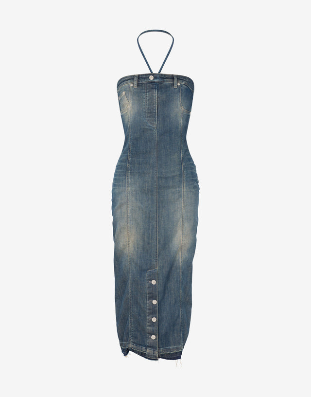 Vestido de denim  Denim oscuro Moschino Jeans 0