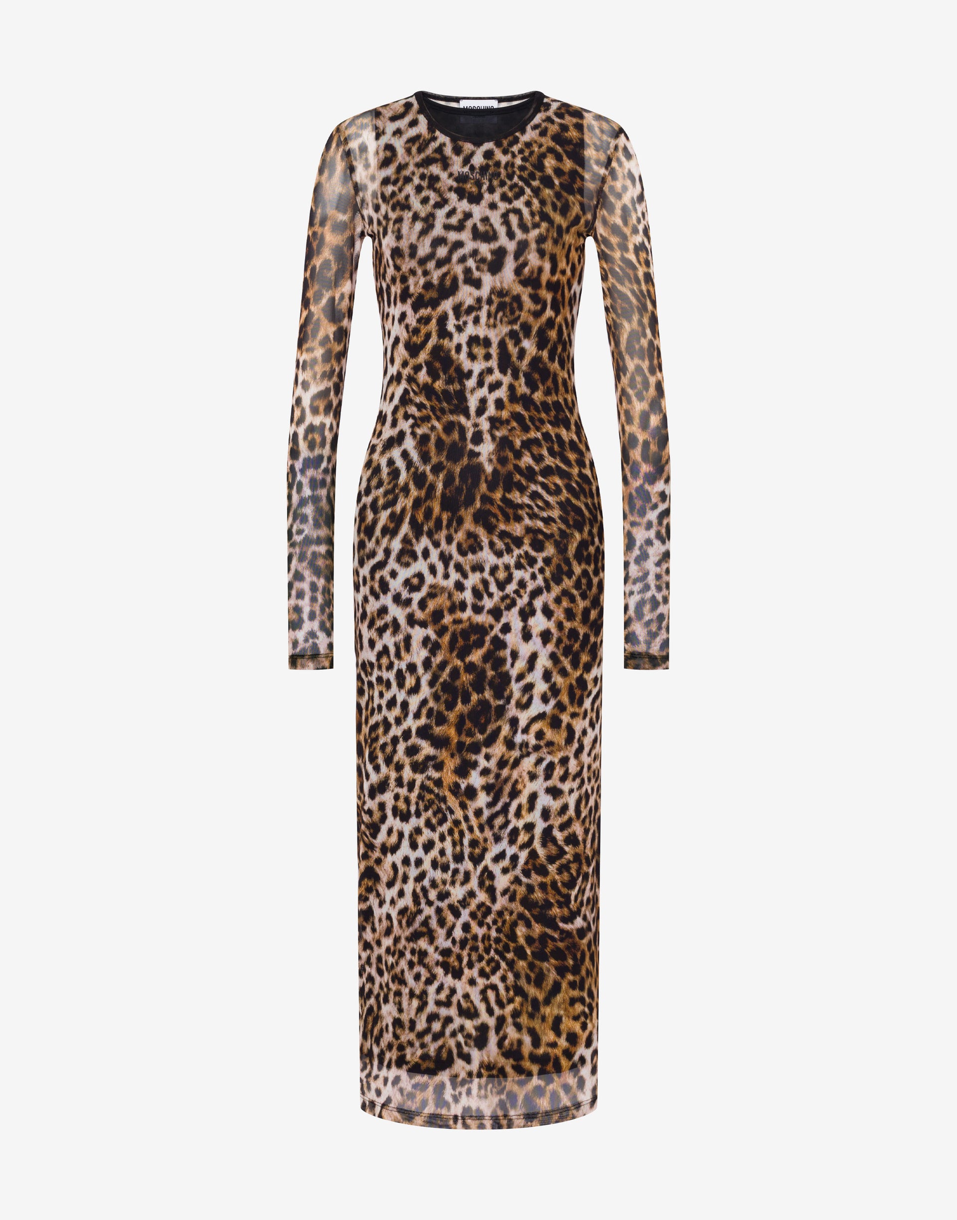 Moschino Jeans - Printed mesh dress - Brown - 42 Moschino Jeans - Printed mesh dress - Brown - 42