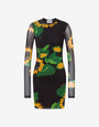 Printed mesh dress