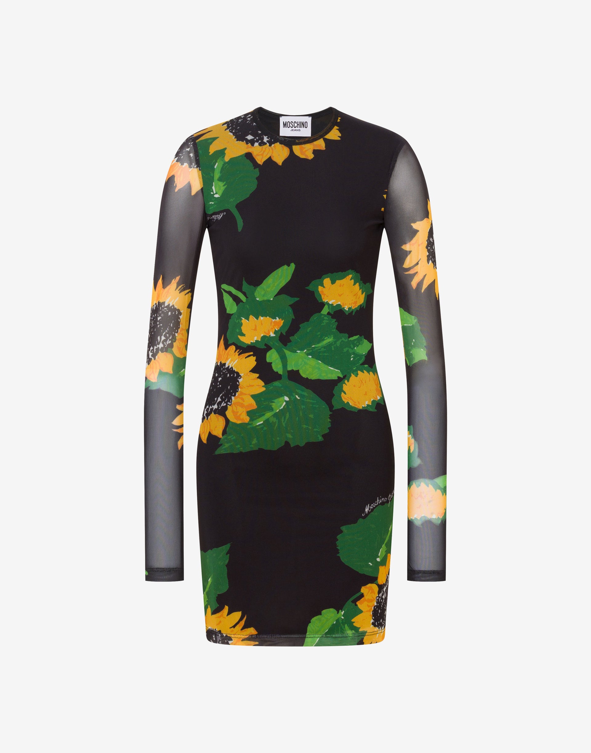 Moschino Jeans - Printed mesh dress - Black - 40 Moschino Jeans - Printed mesh dress - Black - 40