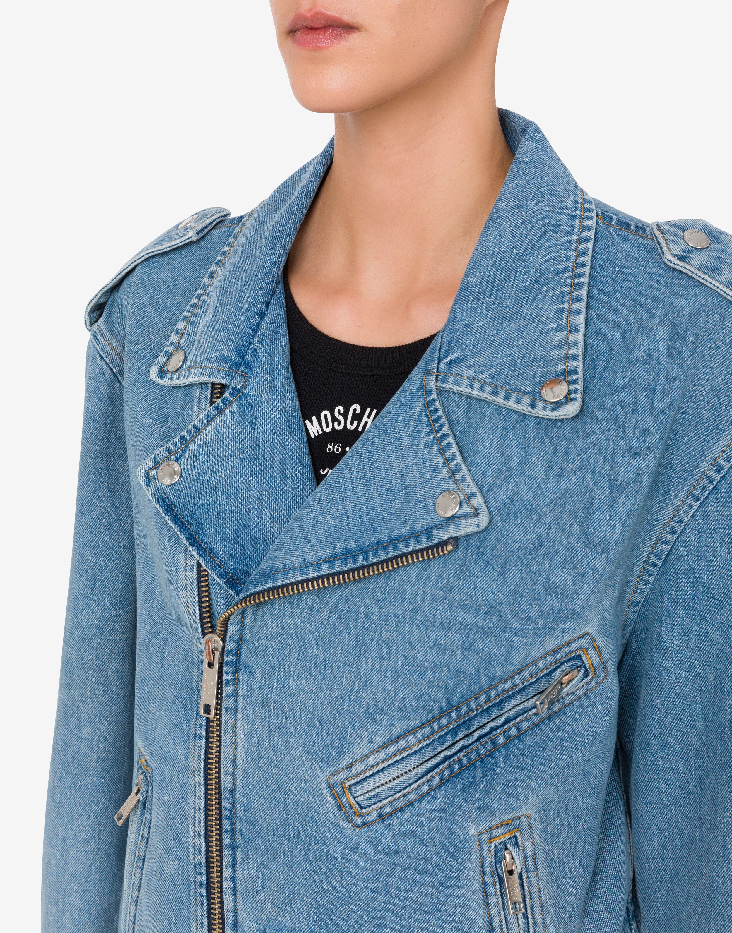 MOSCHINO JEANS テーラードジャケット 40 Moschino Jeans Black Atelier Cropped Jacket - Foxy Couture Carmel