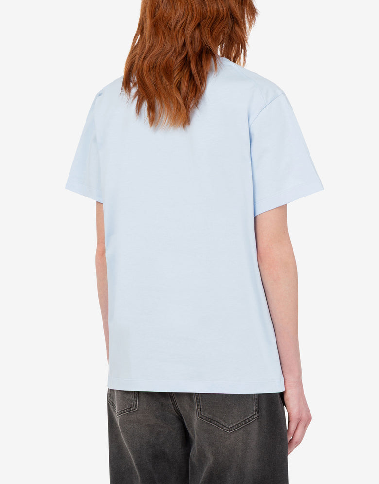 Printed cotton jersey T-shirt Sky blue Moschino Jeans 2