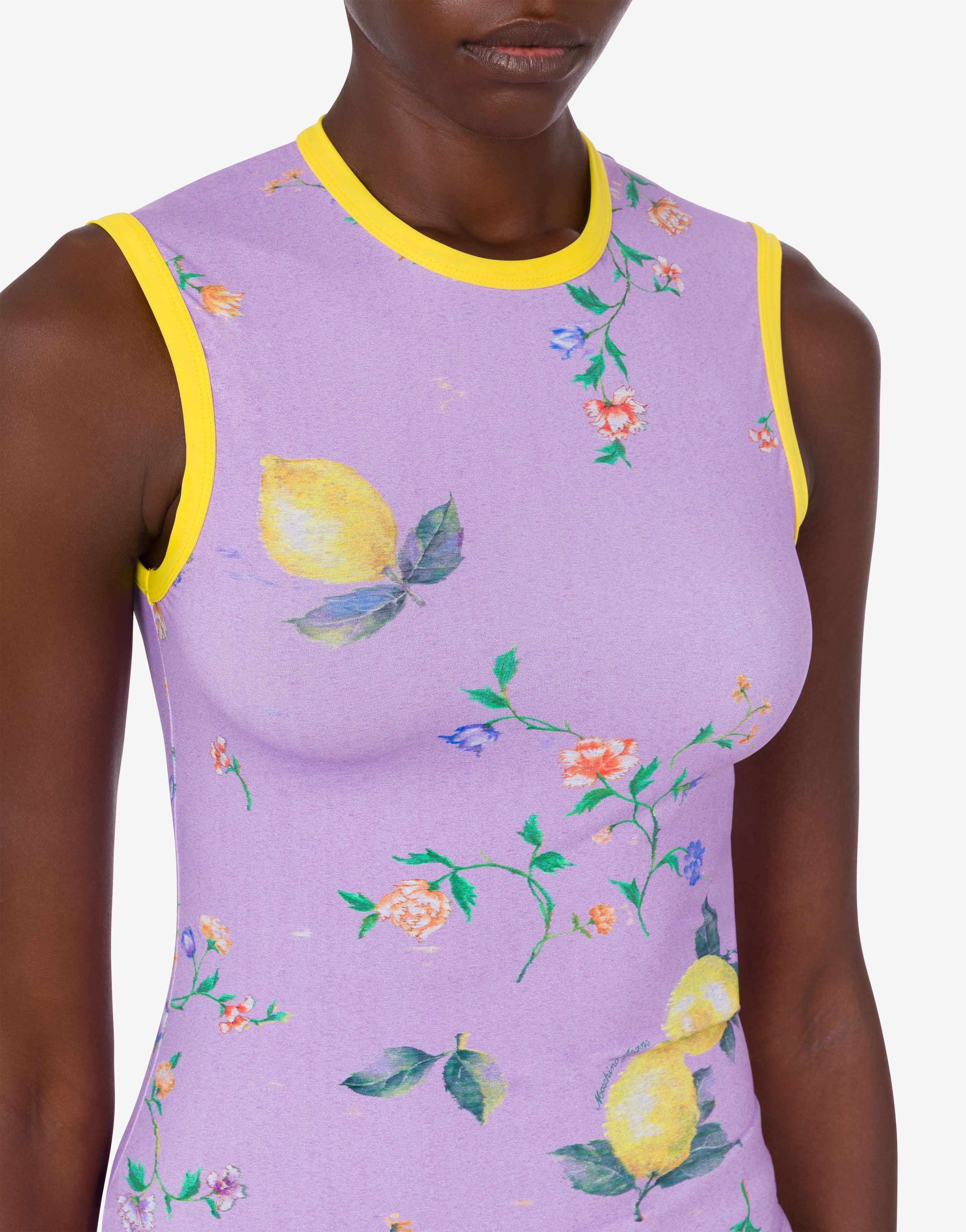 Printed technical jersey top Moschino Jeans | Moschino
