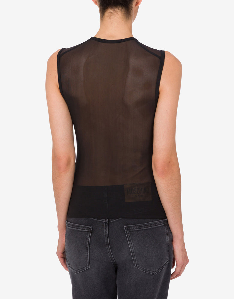 印花网眼上衣 黑色 Moschino Jeans 2