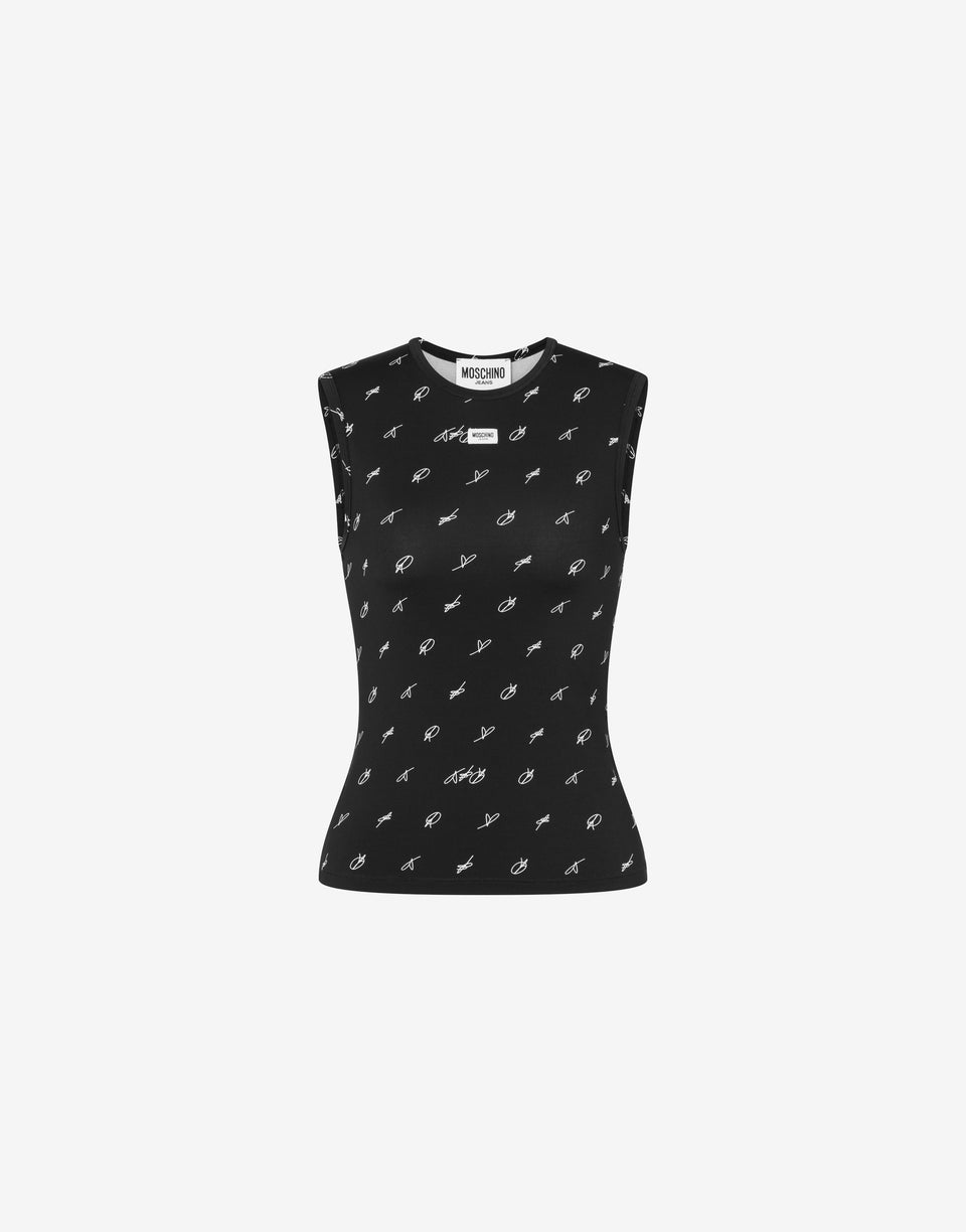 印花技术针织上衣 黑色 Moschino Jeans 0