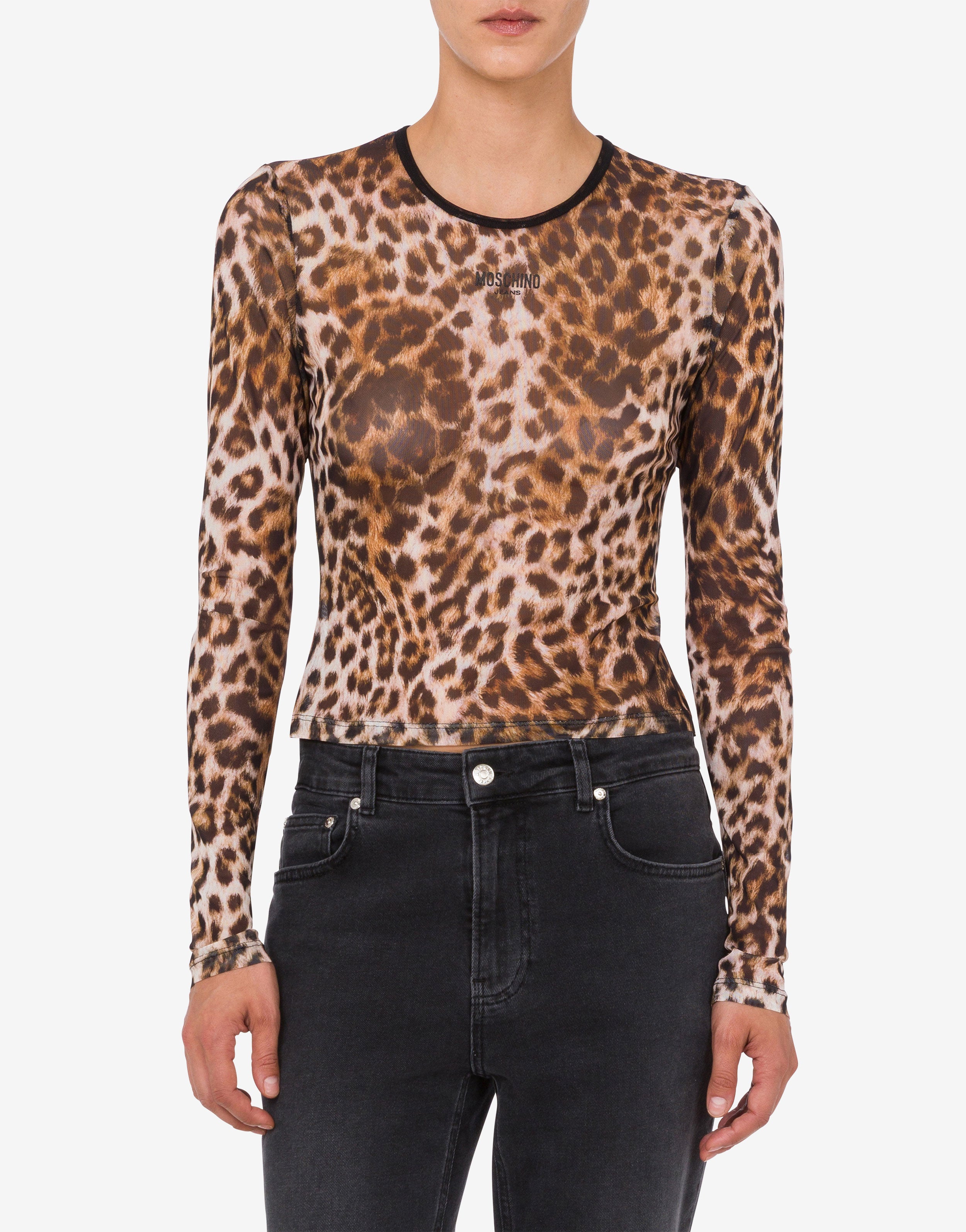 Printed mesh T-shirt Moschino Jeans | Moschino