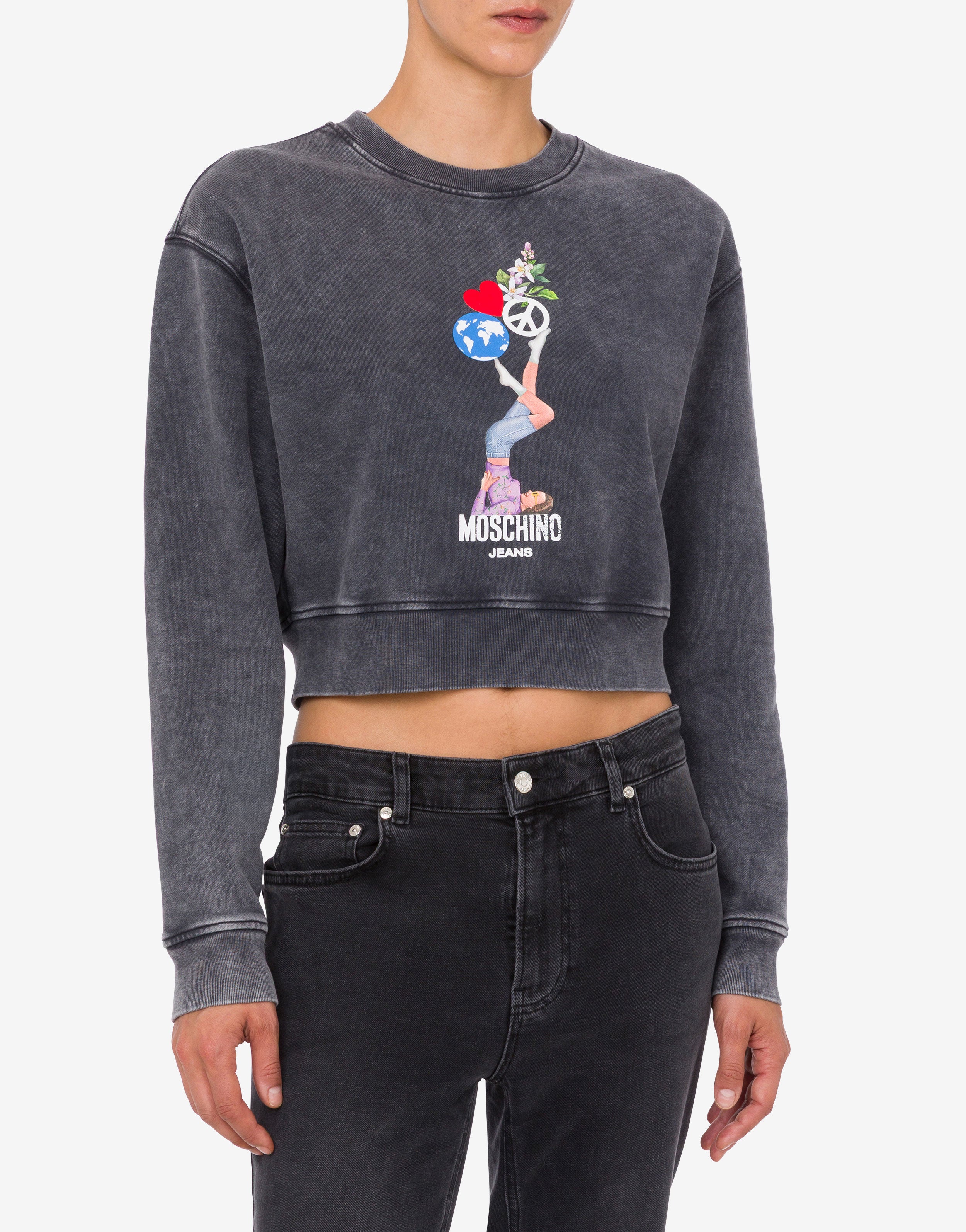 Printed cotton sweatshirt Moschino Jeans | Moschino