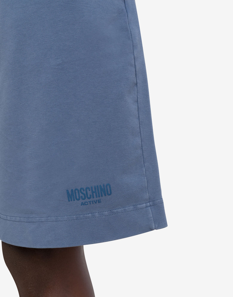 后染棉质短裤 淡蓝色 Moschino 3