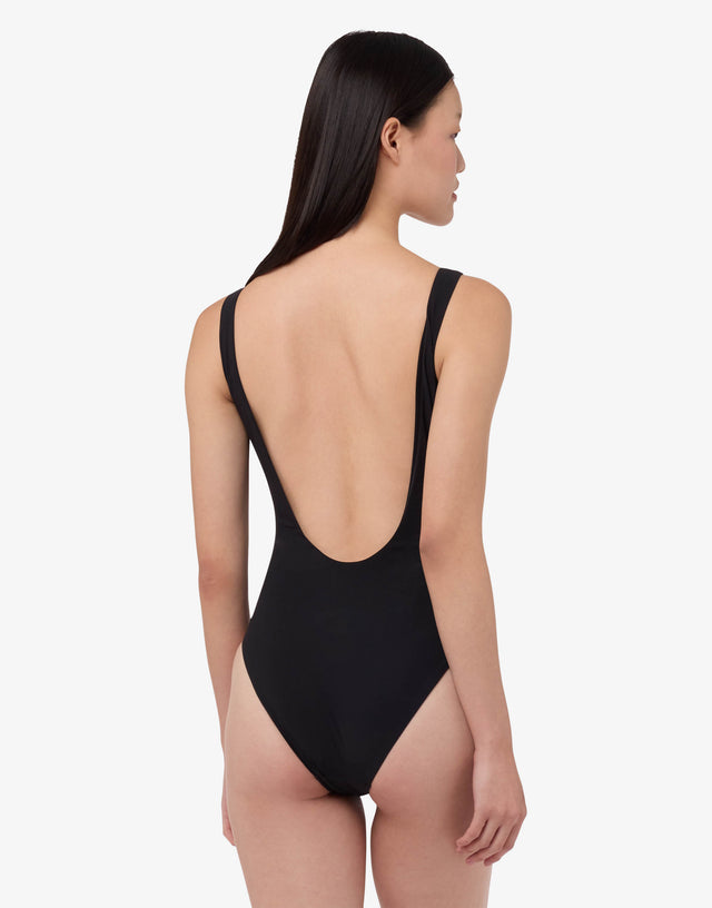 Traje de baño de una pieza de lycra Negro Moschino 1