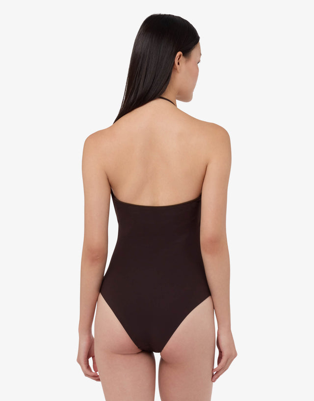 Traje de baño de una pieza de lycra  Marrón oscuro Moschino 1