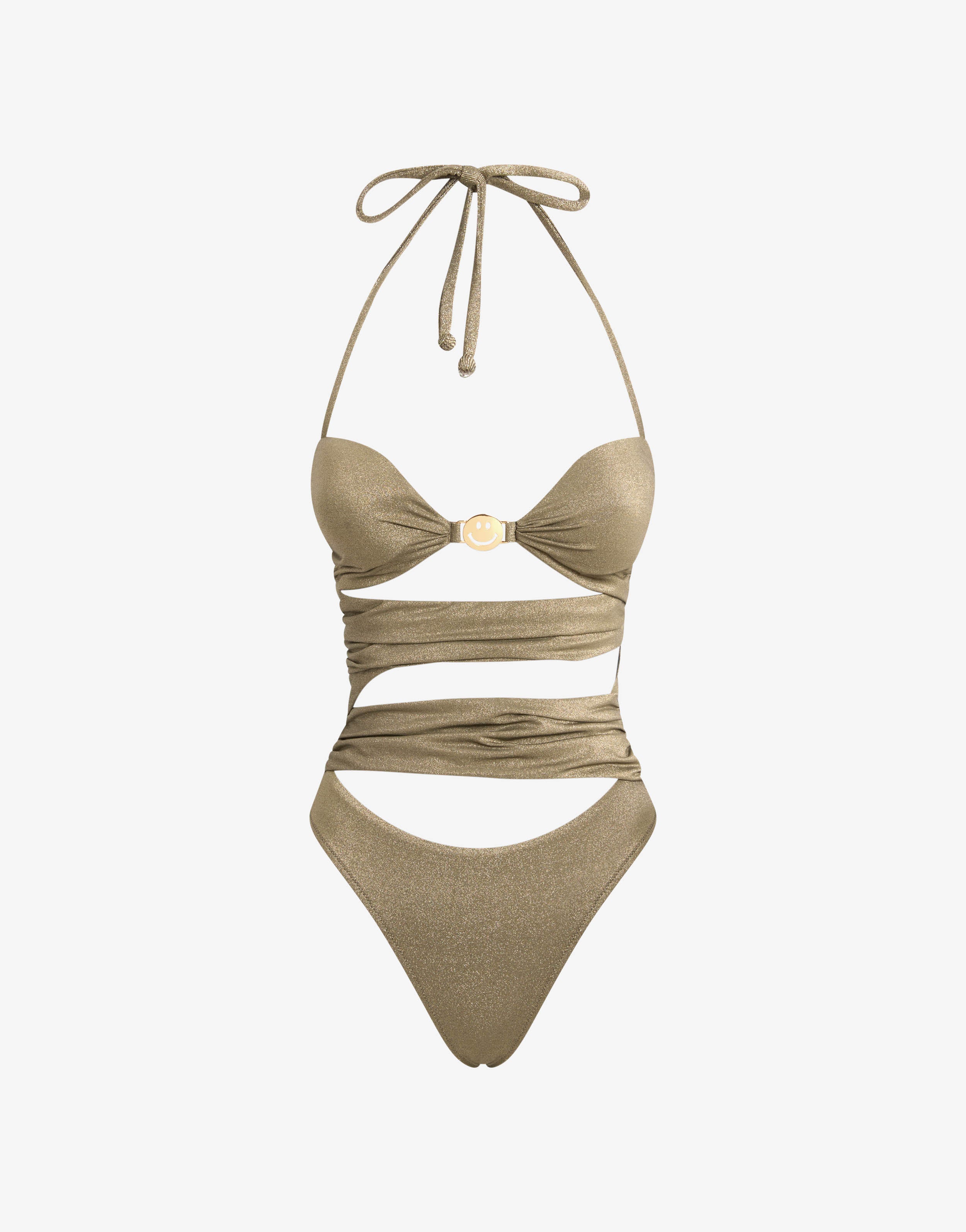 モスキーノ　ワンピース　10a Smiley® lurex jersey one-piece swimsuit | Moschino