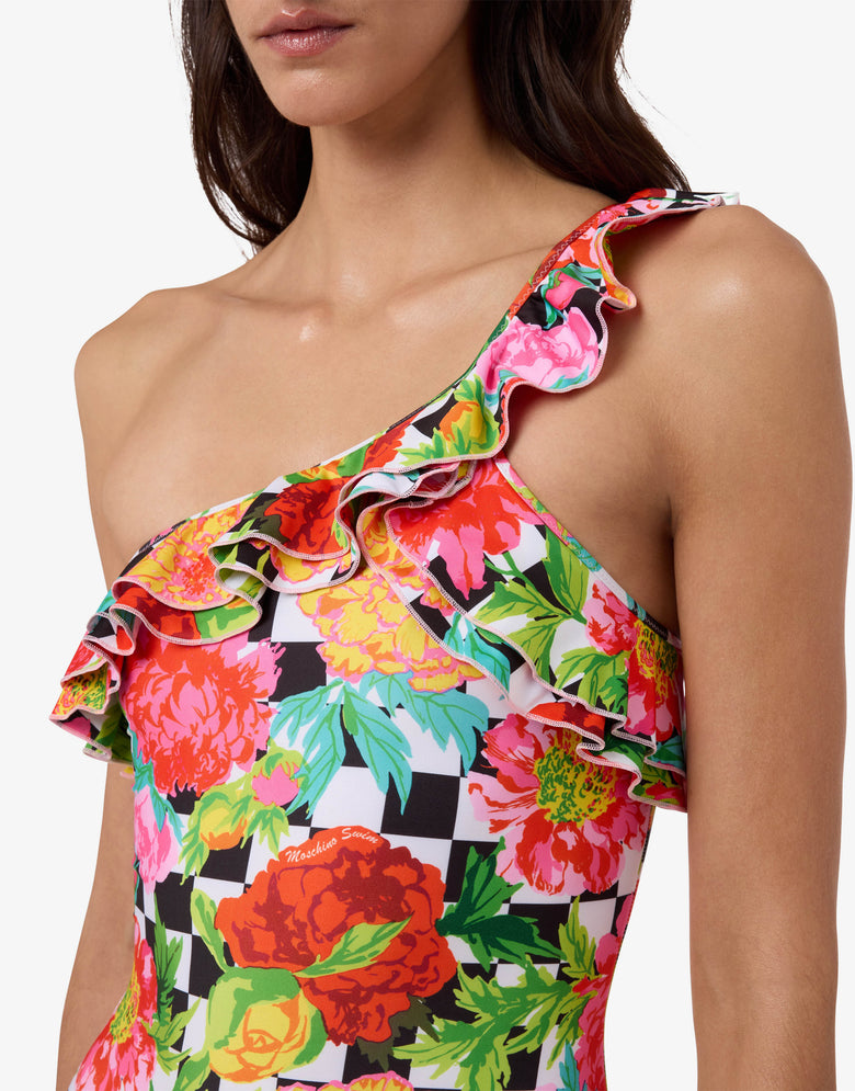 印花莱卡连体泳衣 彩色 Moschino 2