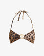 Top de bikini estampado de lycra