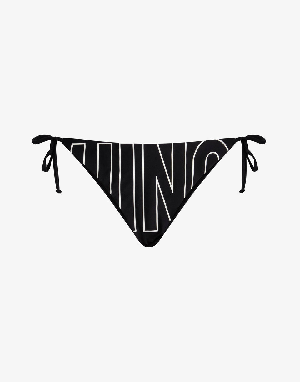 Braguitas de baño de lycra con cordones Negro Moschino 0