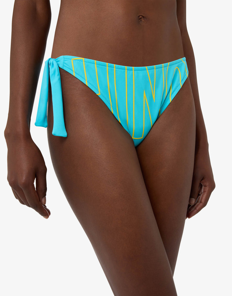 莱卡材质的系带泳裤 绿松石色 Moschino 2