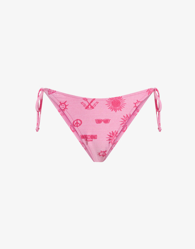 Bañador de felpa con cordones Pink Moschino 0