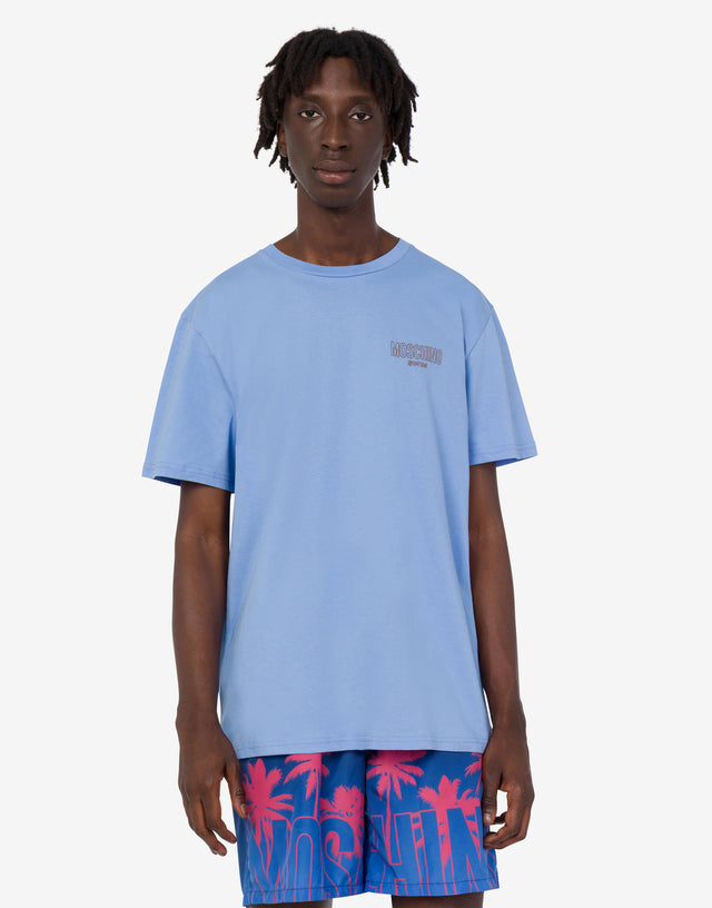 纯棉平纹针织T恤 淡蓝色 Moschino 1