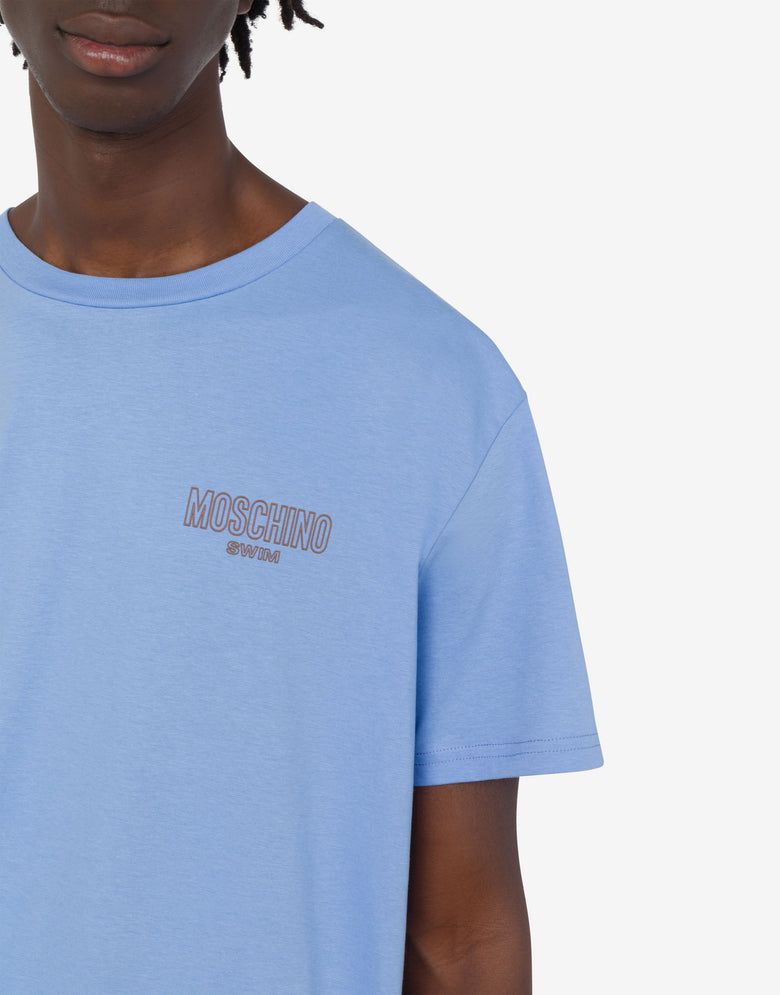 Camiseta de jersey de algodón Azul Bebé Moschino 3
