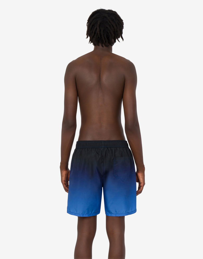 Printed nylon swim briefs Blue Moschino 2