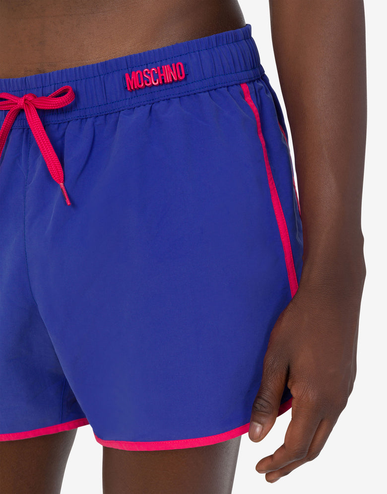 Bóxer de nylon para la playa Azul Moschino 3