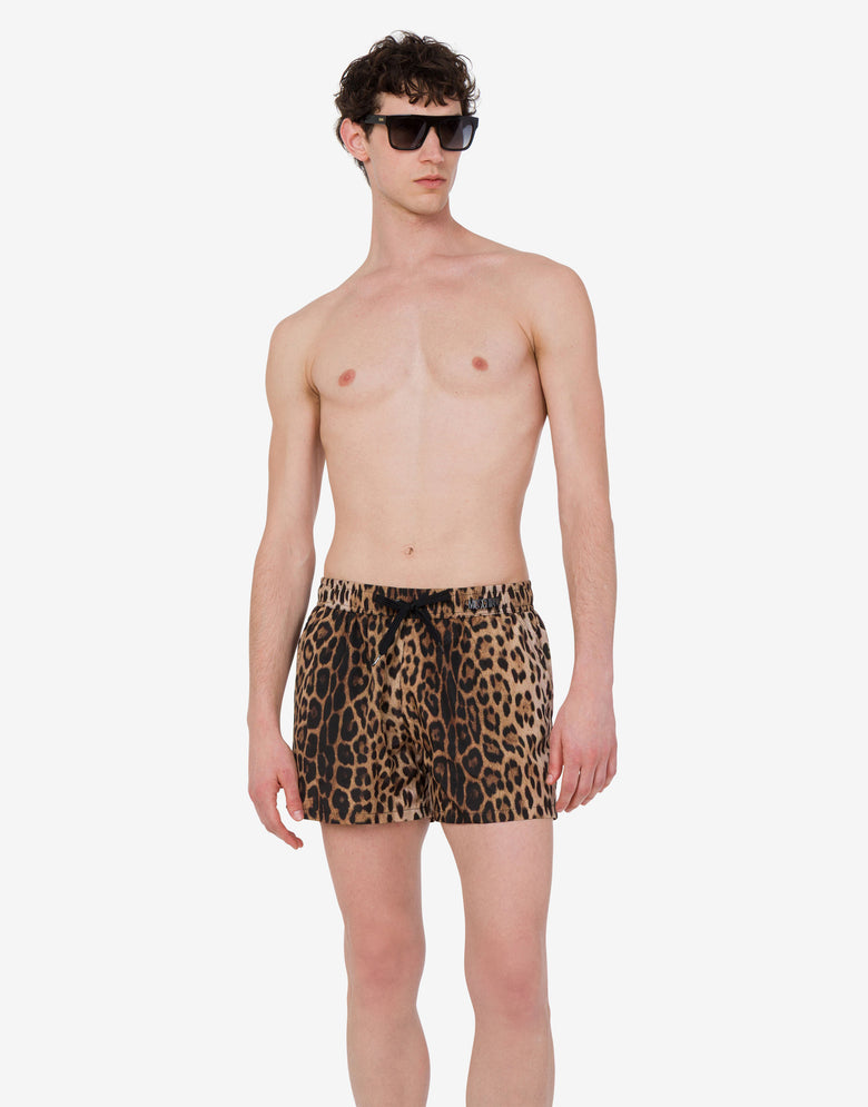 Nylon swim trunks Brown Moschino 1