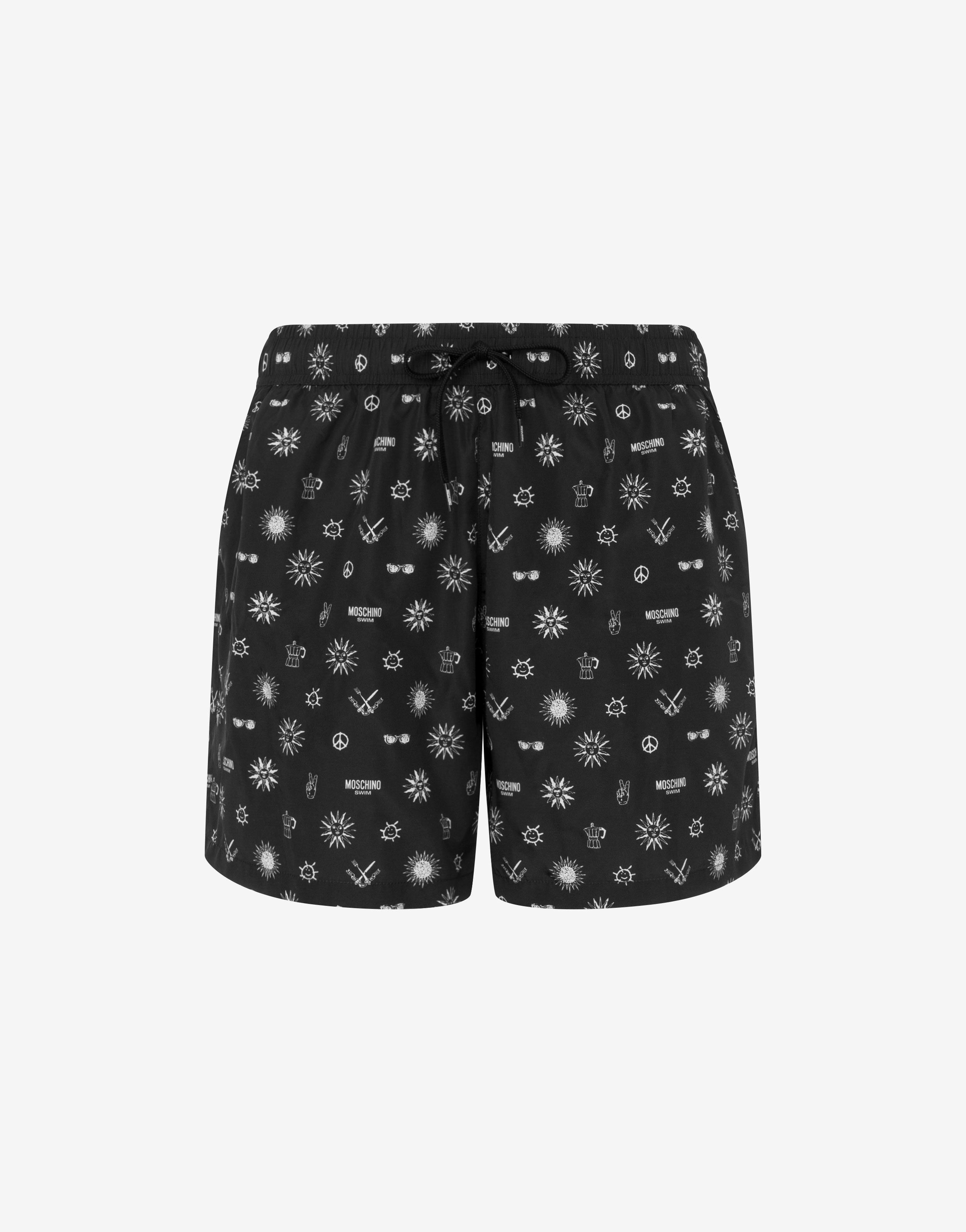 Boxers de baño de nailon estampado