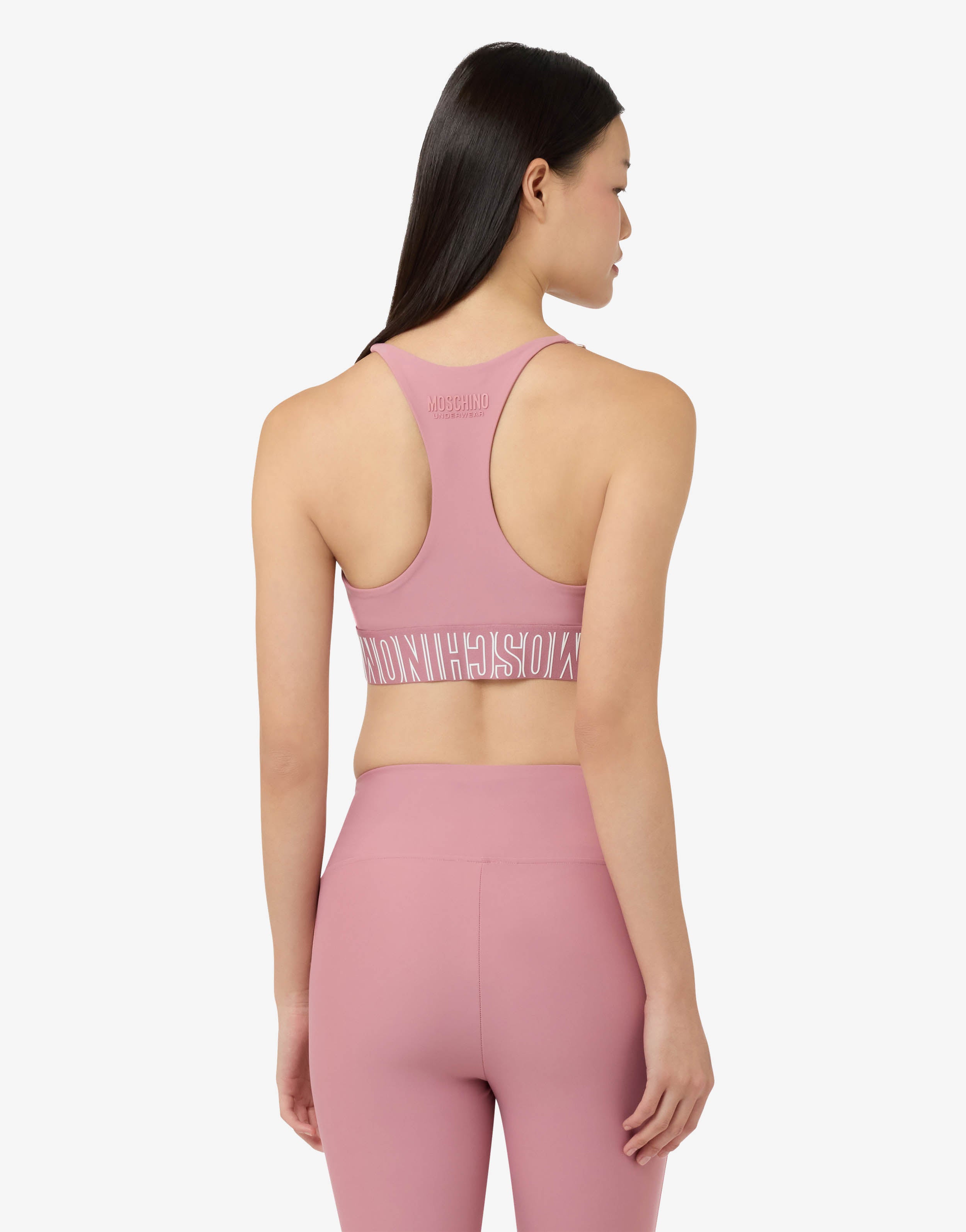 Moschino ピンク タンクトップ Technical fabric crop top | Moschino