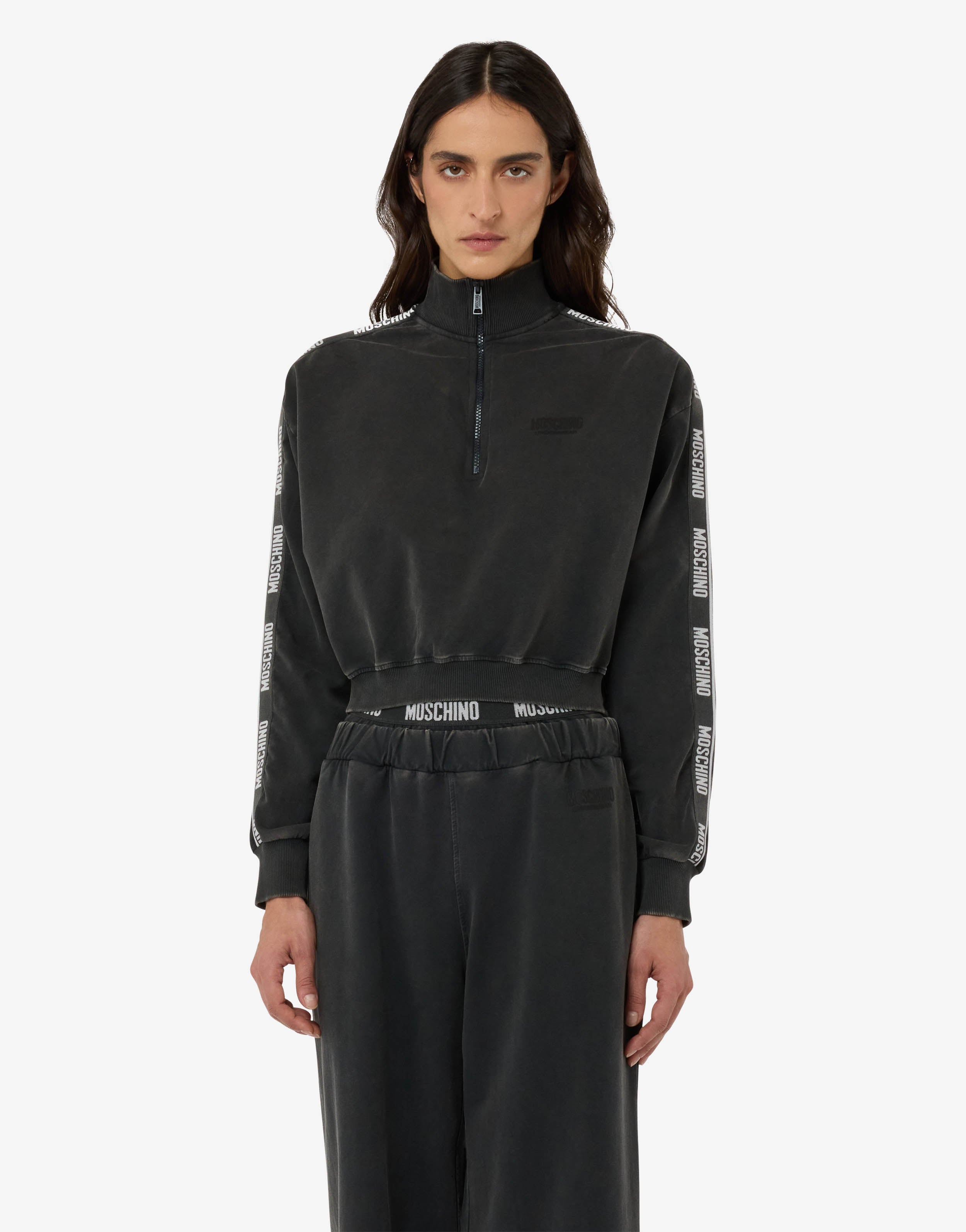 Garment-dyed cotton sweatshirt