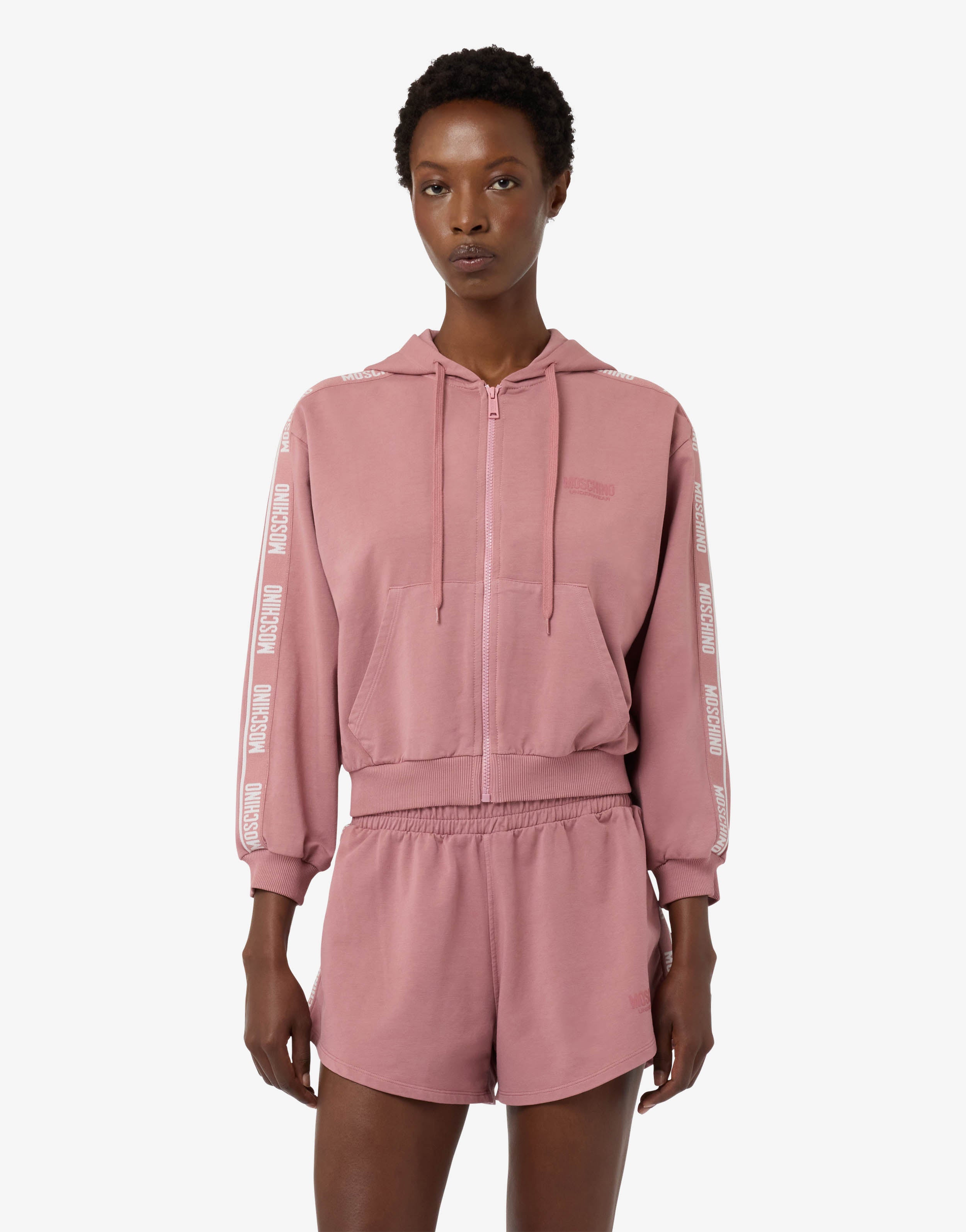 Sudadera con capucha de algodón teñido en pieza