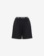 Garment-dyed cotton fleece shorts