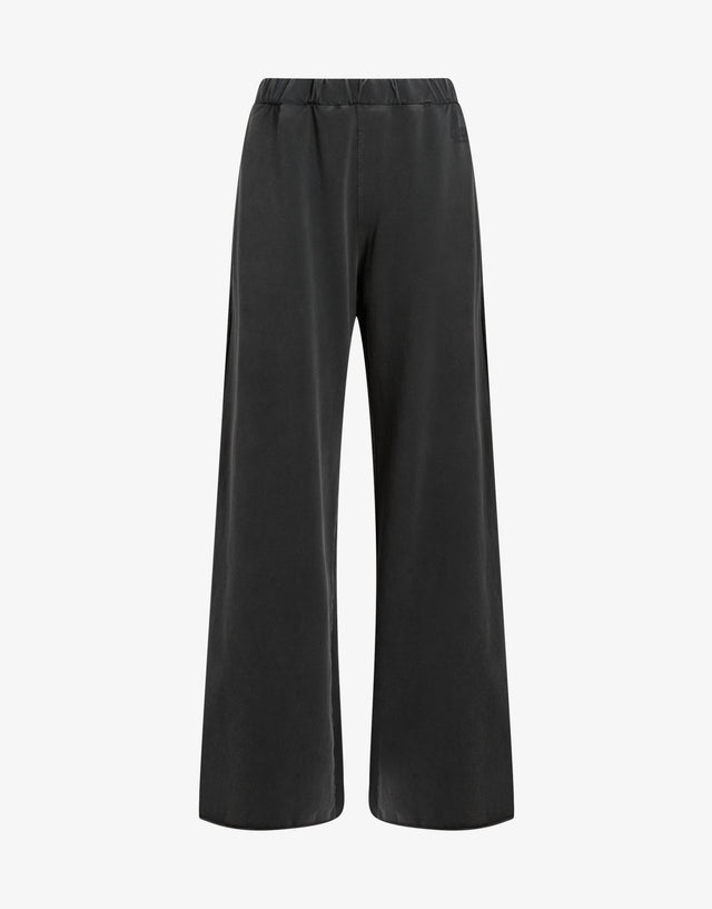 Garment-dyed cotton fleece pants Black Moschino 0