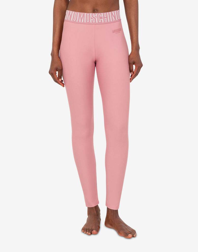 Technical fabric leggings Pink Moschino 1