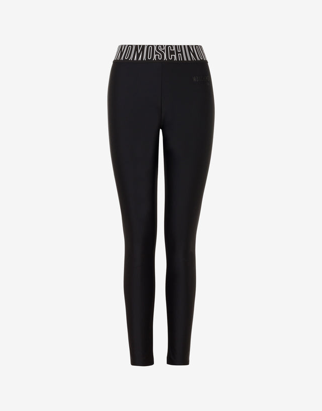 Leggings de tejido técnico Negro Moschino 0