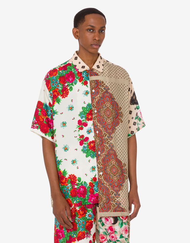 Printed silk shirt Multicoloured Moschino 1