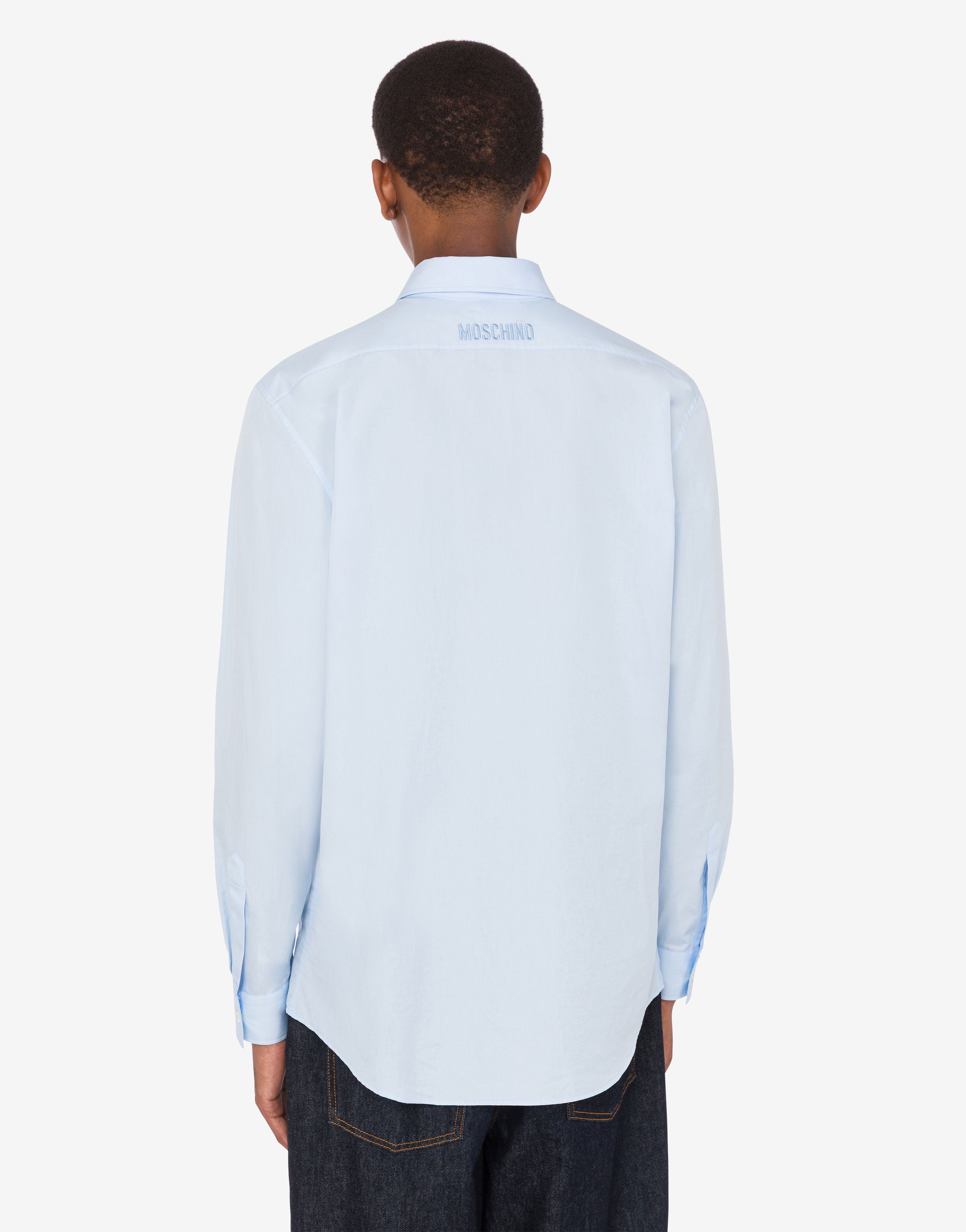 Printed cotton poplin shirt | Moschino