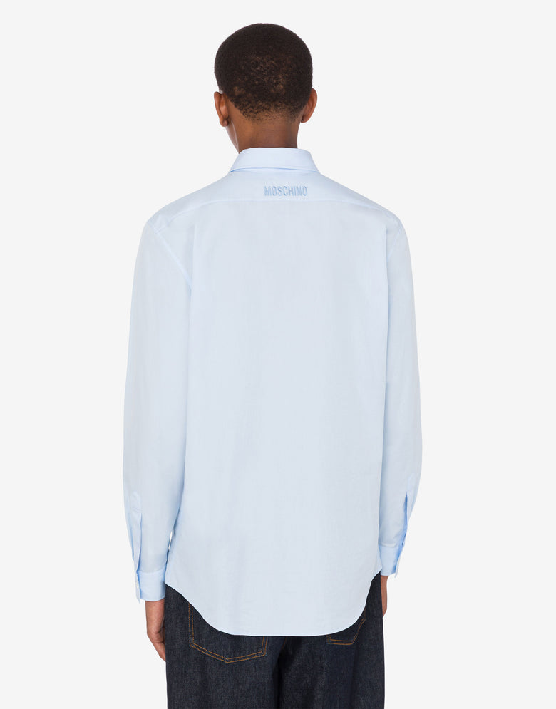 印花棉府绸衬衫 天蓝色 Moschino 3