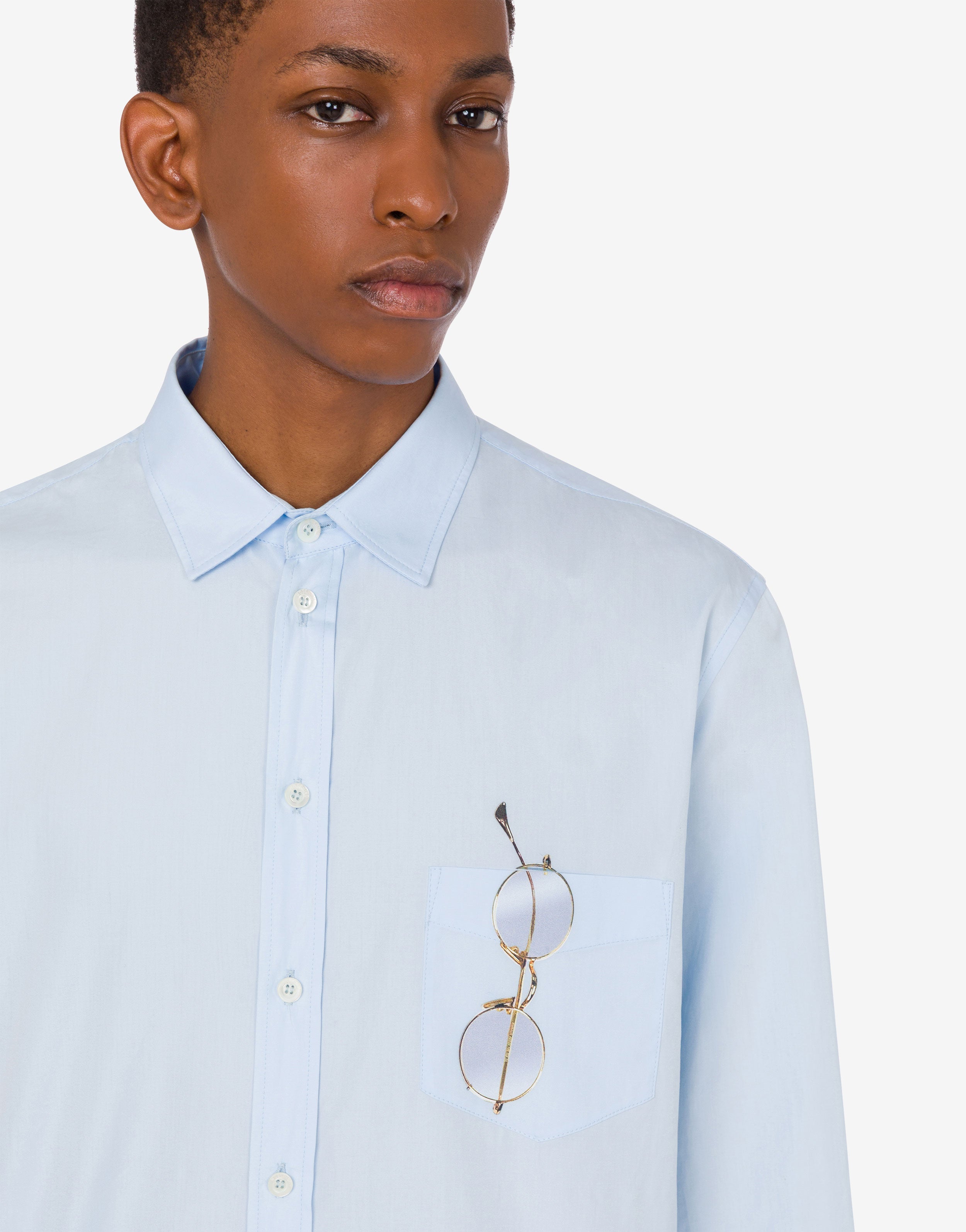 Printed cotton poplin shirt | Moschino