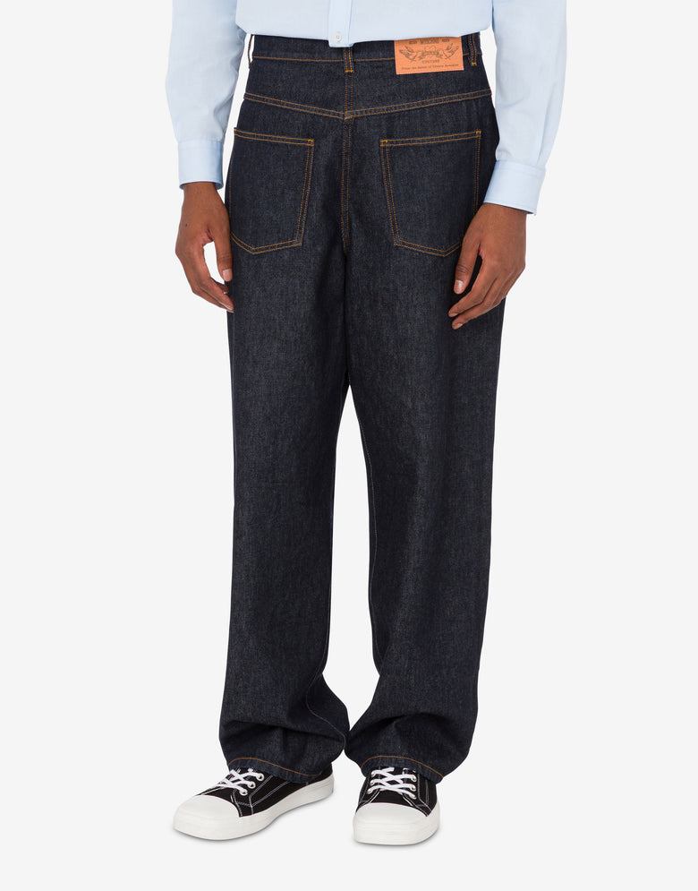 Pantalón vaquero azul de algodón Denim oscuro Moschino 1