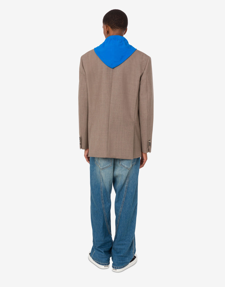 Wool cloth jacket Brown Moschino 2