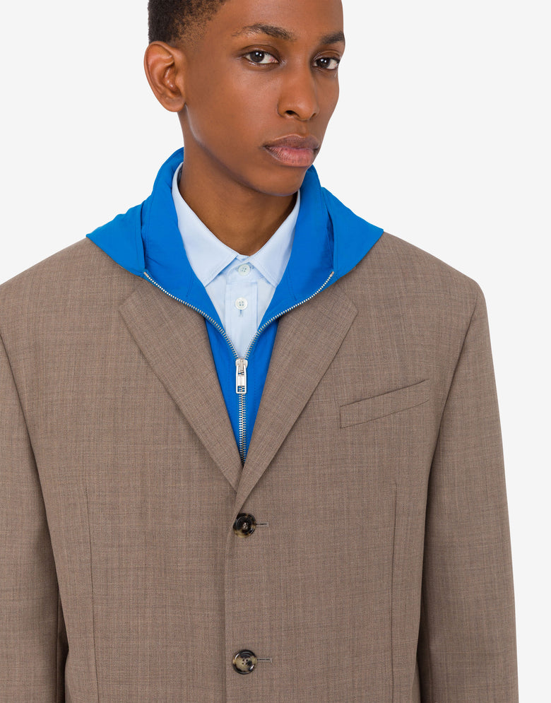 Wool cloth jacket Brown Moschino 3