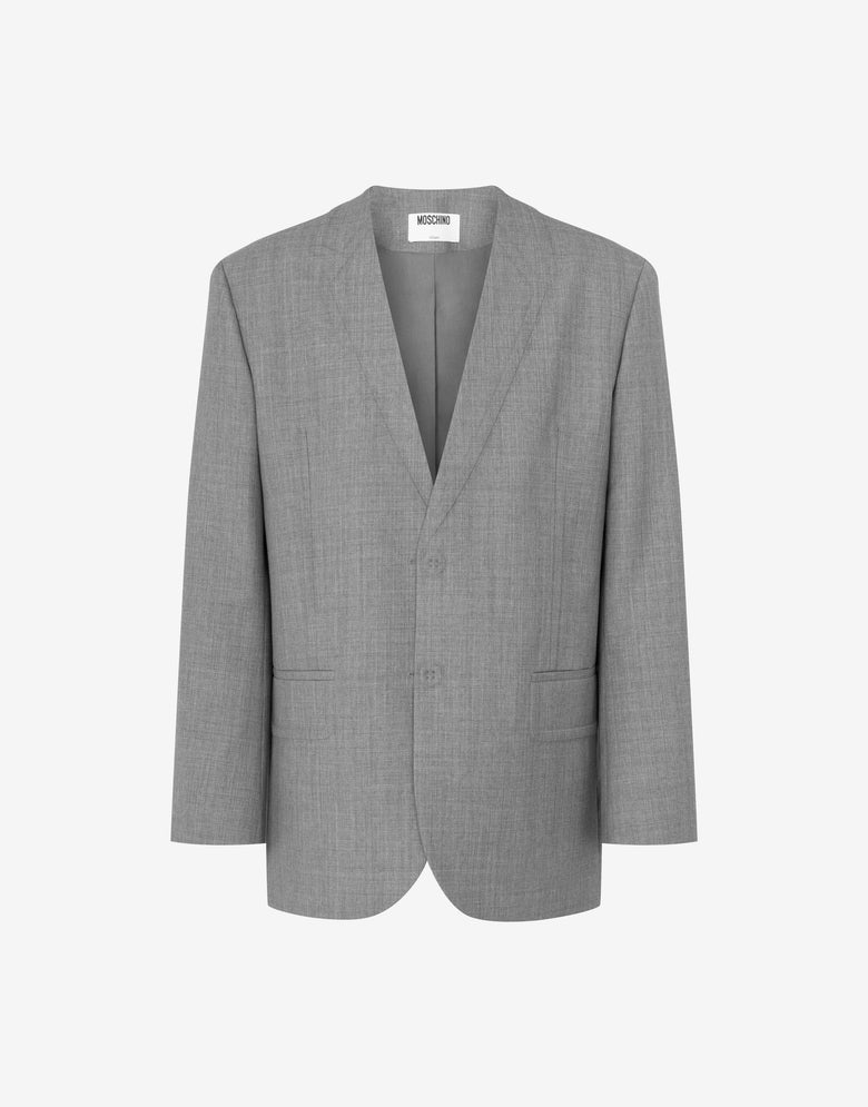 Chaqueta de lana Gris Moschino 3