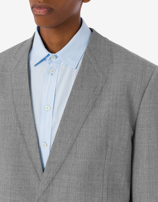 Wool cloth jacket Grey Moschino 1