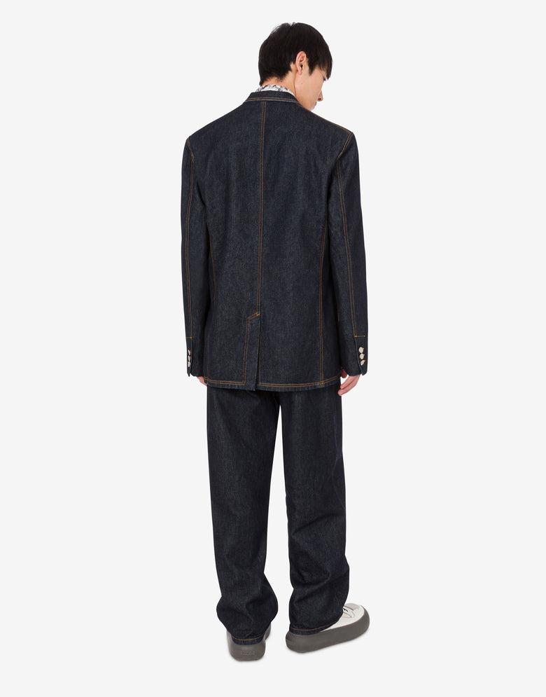 蓝色棉质牛仔夹克 深色牛仔蓝 Moschino 2